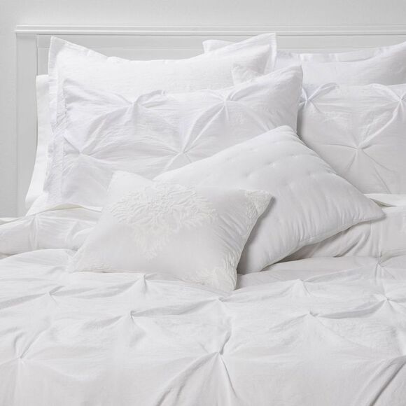 Threshold Other - Threshold -  8-Piece Comforter Bedding Set Pinch Plea White
